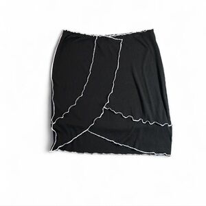 Princess Polly Asymmetrical High-Waisted Black Skirt